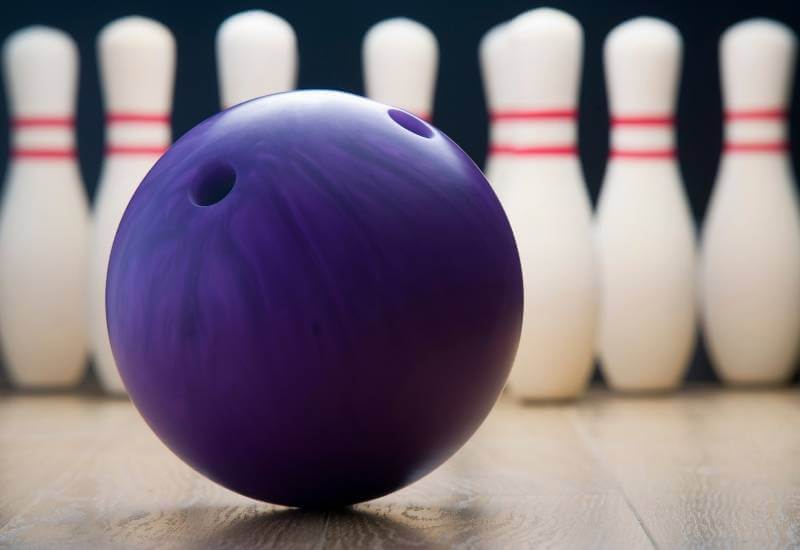 Purple bowling ball